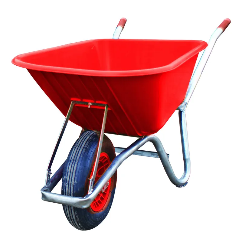 Carrimore 120 Litre Stable Wheelbarrow - Pneumatic Wheel - Red